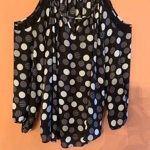 Open shoulder blouse